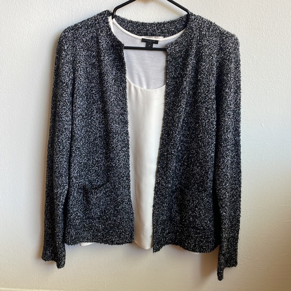 Loft Crew Neck Cardigan Sweater - Picture 3 of 6
